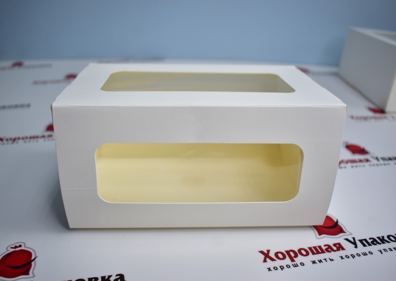 Упаковка с ложементом Cake Roll Two Window White 200*120*100 мм