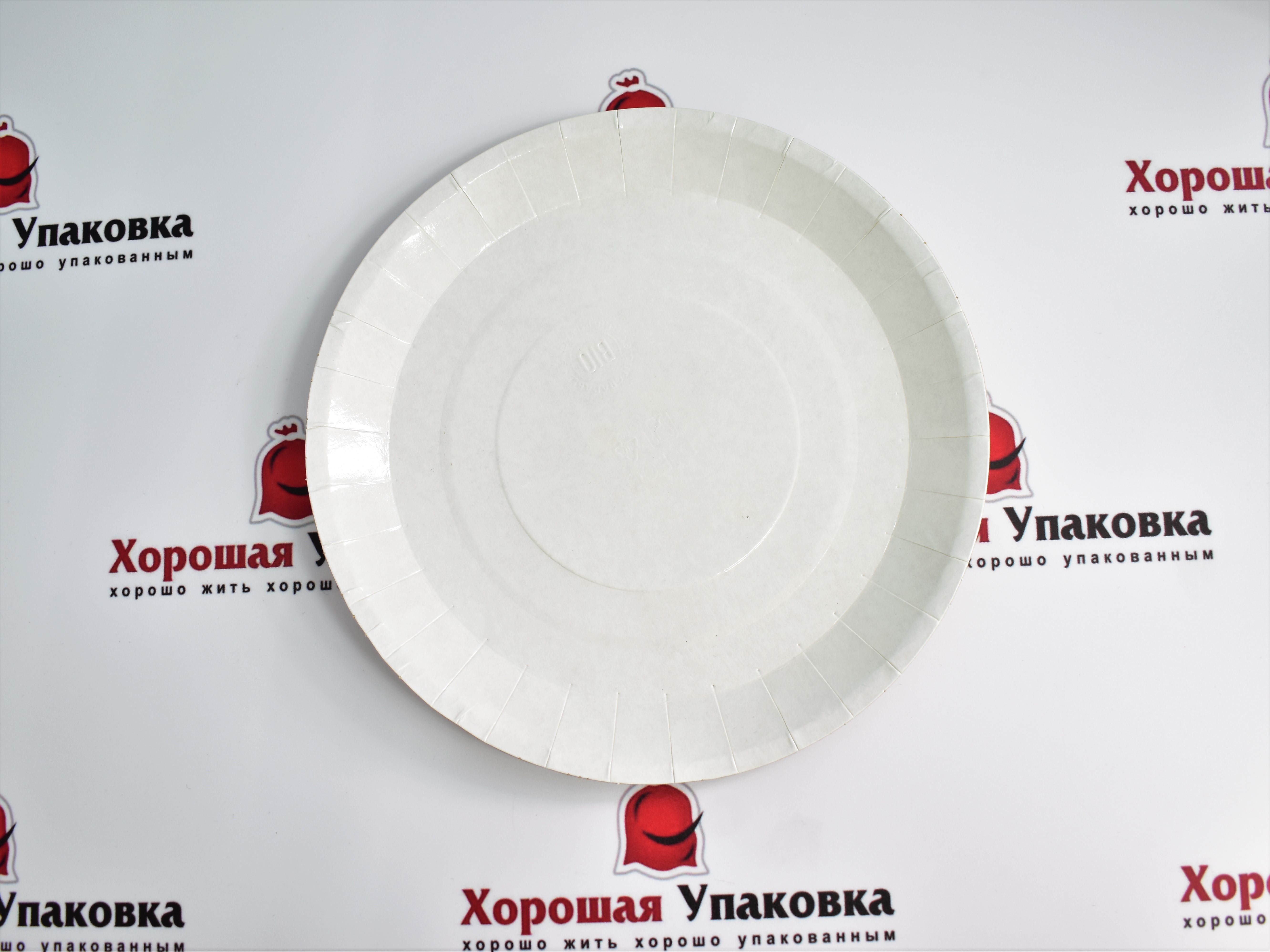 Упаковка бумажных тарелок ECO PLATE 180 BIO SET с биоламинацией