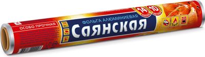 Фольга 29 см х 10 м (14) в пленке "Саянская фольга" особо прочная (О10Пх35) Россия