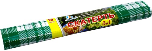 Скатерти 110 см х 9 м (35) п/э Артпласт (клетка зеленая) Россия