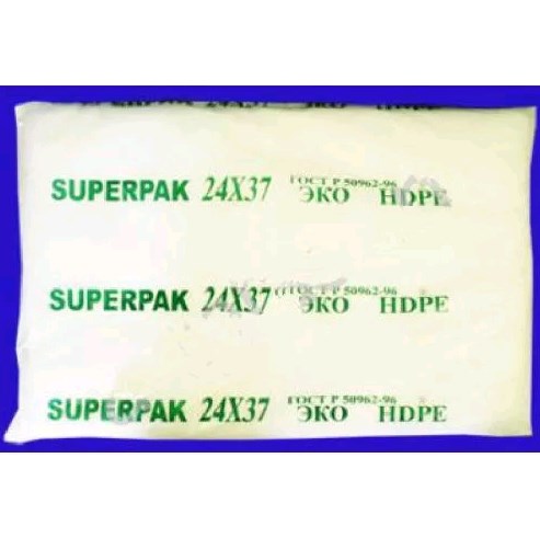 Пакет фасовочный, ПНД 24x37 (8) В пластах SuperPak зелёная ЭКО (арт 80070) Россия [упаковка]