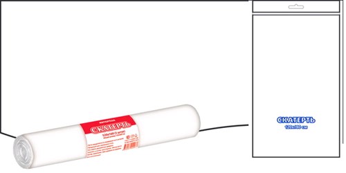 Скатерти 120х800 (35) Скатерть ПВД Интерпак белая Россия