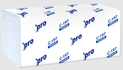 21х22 см (Н3) Полотенца бумажные PRO Tissue (С197) Premium V-сложения 2-сл (200 листов) Россия [упаковка]