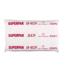 Пакет фасовочный, ПНД 18+8x35 (7) В пластах SuperPak красная/фиолет (арт 70080) Россия [упаковка]