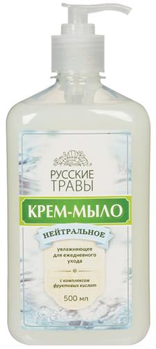 Крем-мыло с дозатором "Русские травы" 500мл (Нейтральное) Россия