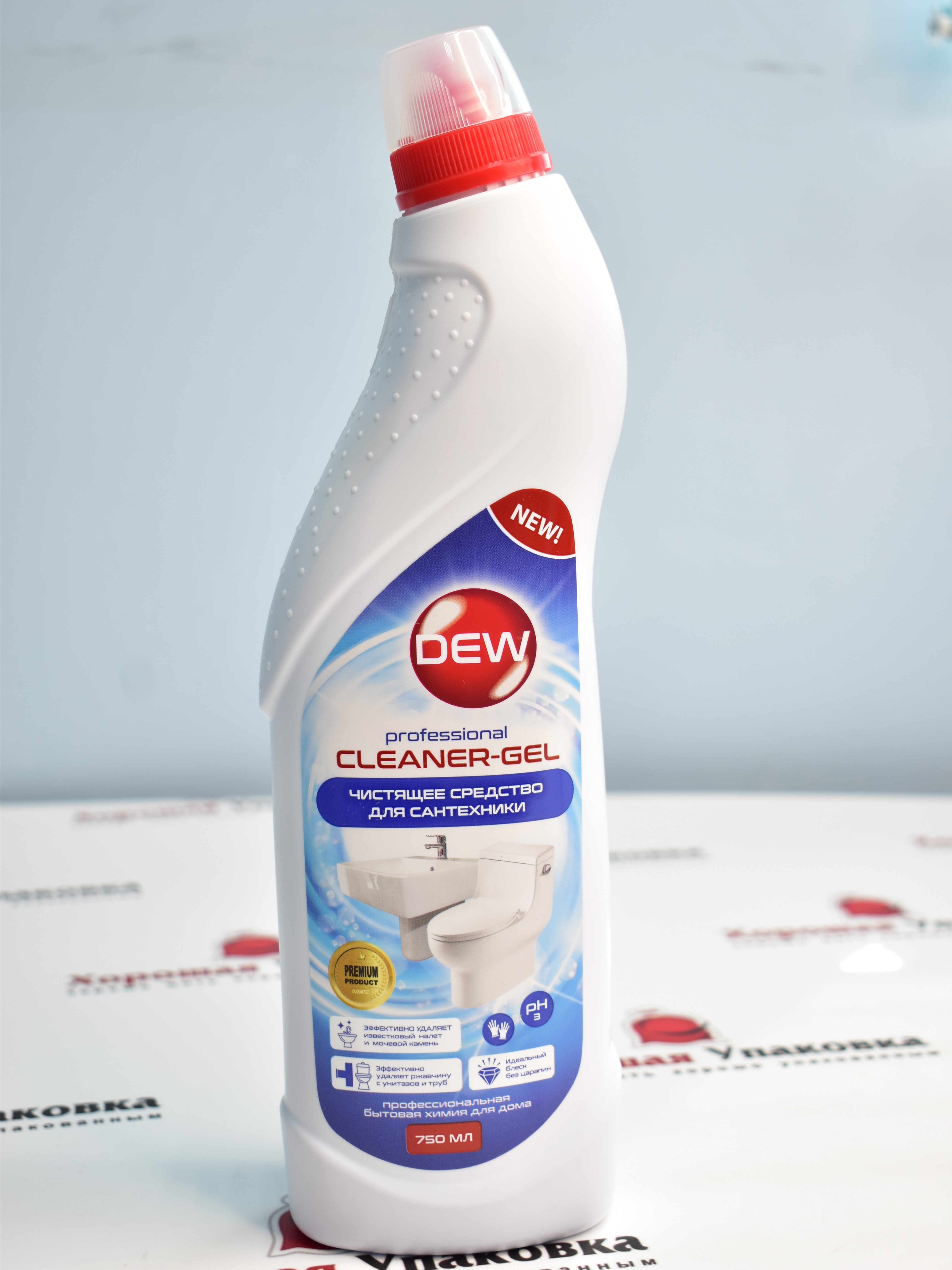 Чистящее средство DEW Cleaner-gel Rofessional для сан. узлов 0.75 л утенок (12 шт./уп.), Россия